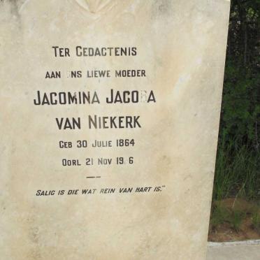 NIEKERK Jacomina Jacoba, van 1864-19?6