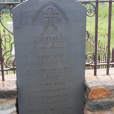 REID Anne 1855-1855 :: REID John 1858-1858 :: REID Bridget Mary 1860-1861 