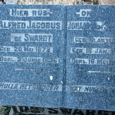 SWARDT Alfred Jacobus, de 1872-1936 & Johanna SLABBERT 187?-1926