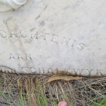 ? SCHALKWYK ?, van