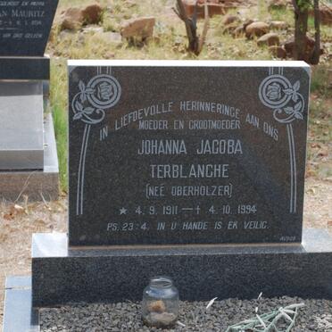 TERBLANCHE Johanna Jacoba nee OBERHOLZER 1911-1994