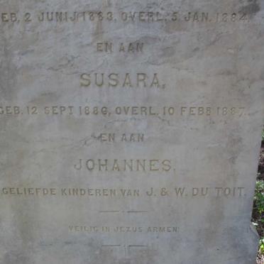 TOIT Susara, du 1886-1887 :: DU TOIT Johannes