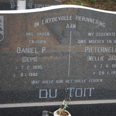 TOIT Daniel P., du 1895-1982 &amp; Pieternella D. JACOBS 1901-1980