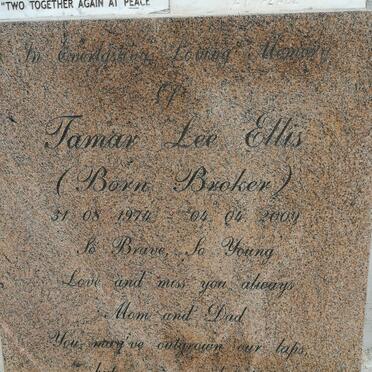 ELLIS Tamar Lee nee BROKER 1974-2009