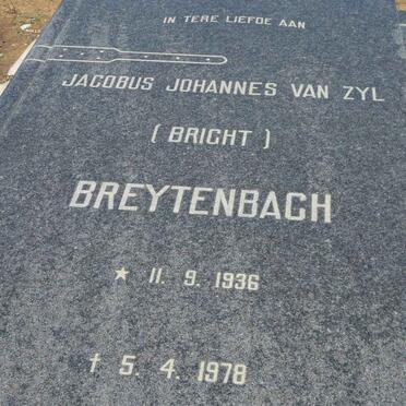 BREYTENBACH Jacobus Johannes van Zyl 1936-1978