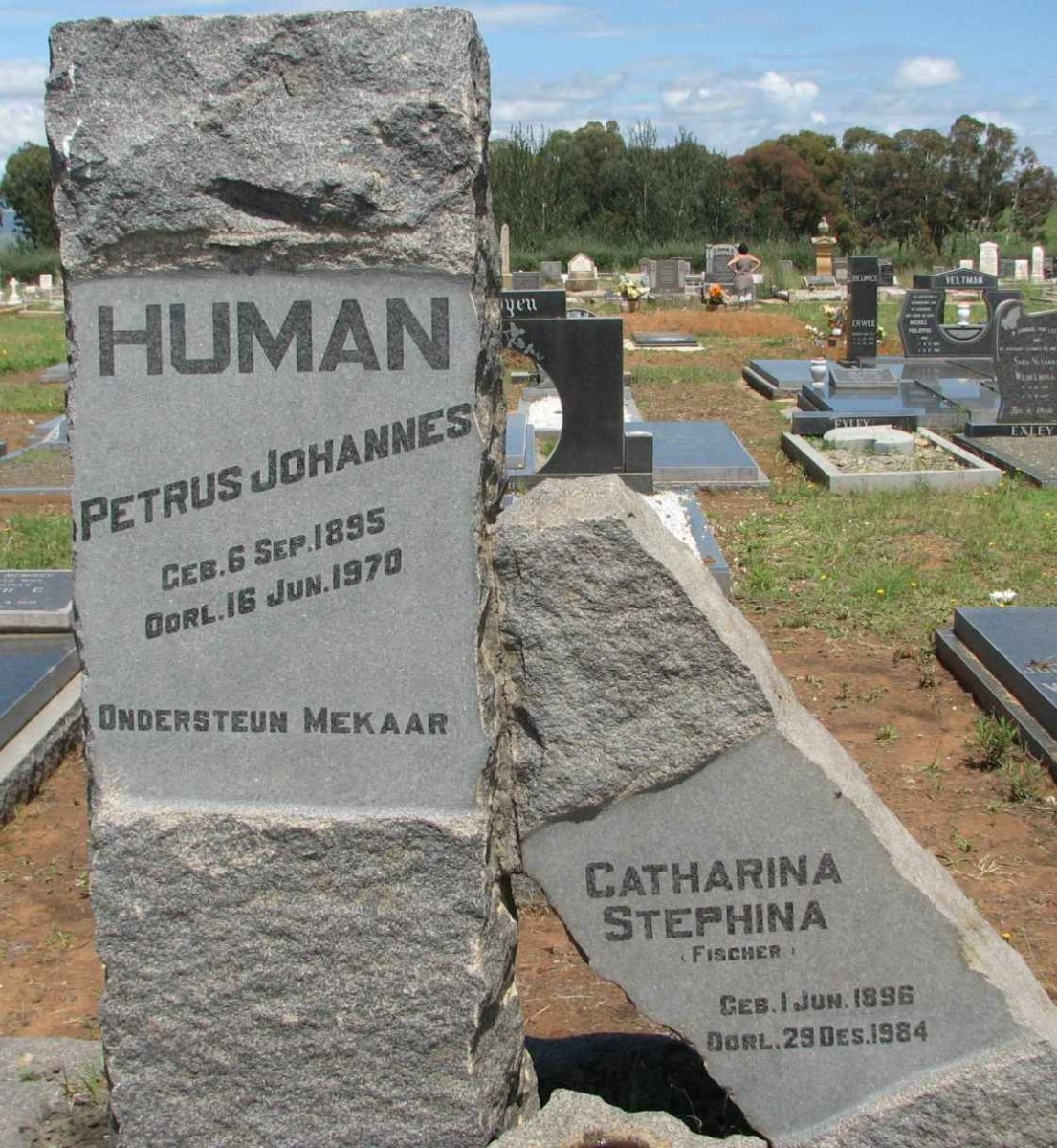 HUMAN Petrus Johannes 1895-1970 &amp; Catharina Stephina FISCHER 1896-1984