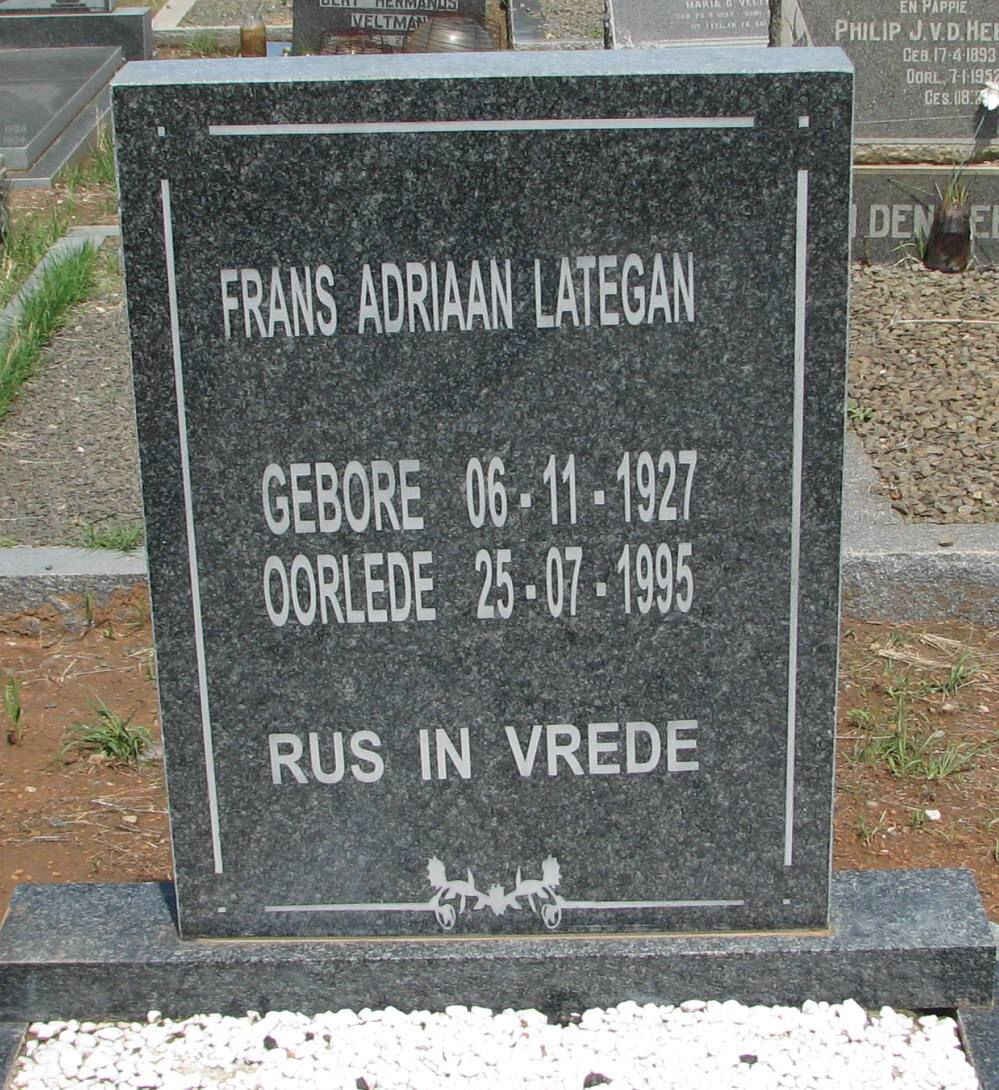 LATEGAN Frans Adriaan 1927-1995