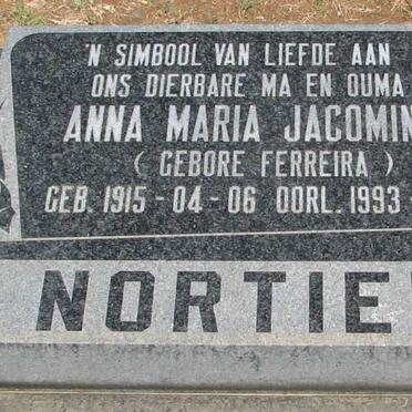 NORTIER Anna Maria Jacomina nee FERREIRA 1915-1993