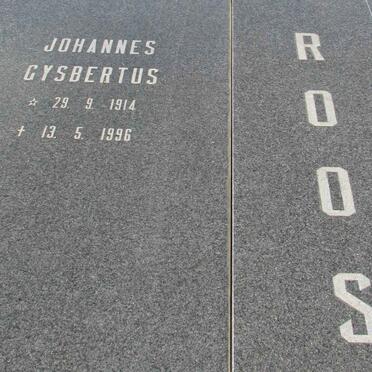 ROOS Johannes Gysbertus 1914-1996