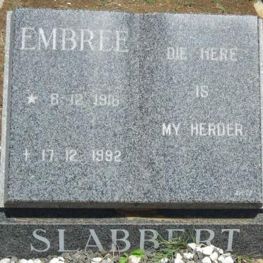 SLABBERT Embree 1916-1992
