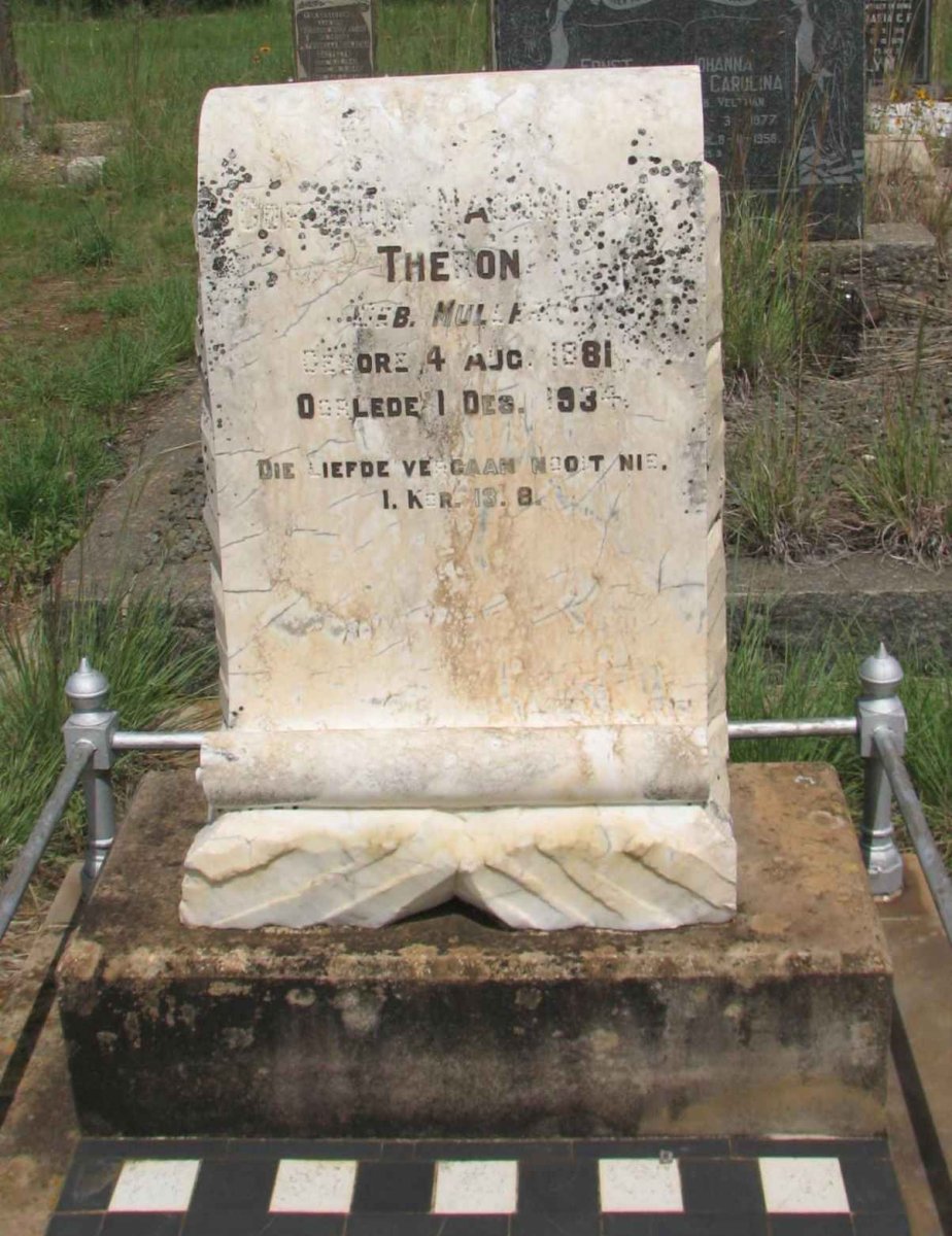 THERON Cornelia Magdalena nee MULLER 1881-1934