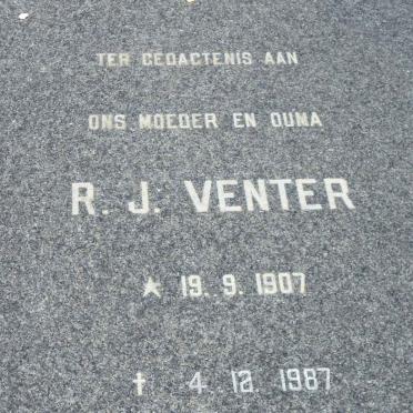 VENTER R.J. 1907-1987