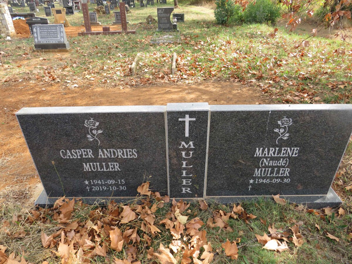 MULLER Casper Andries 1941-2019 & Marlene NAUDE 1946-