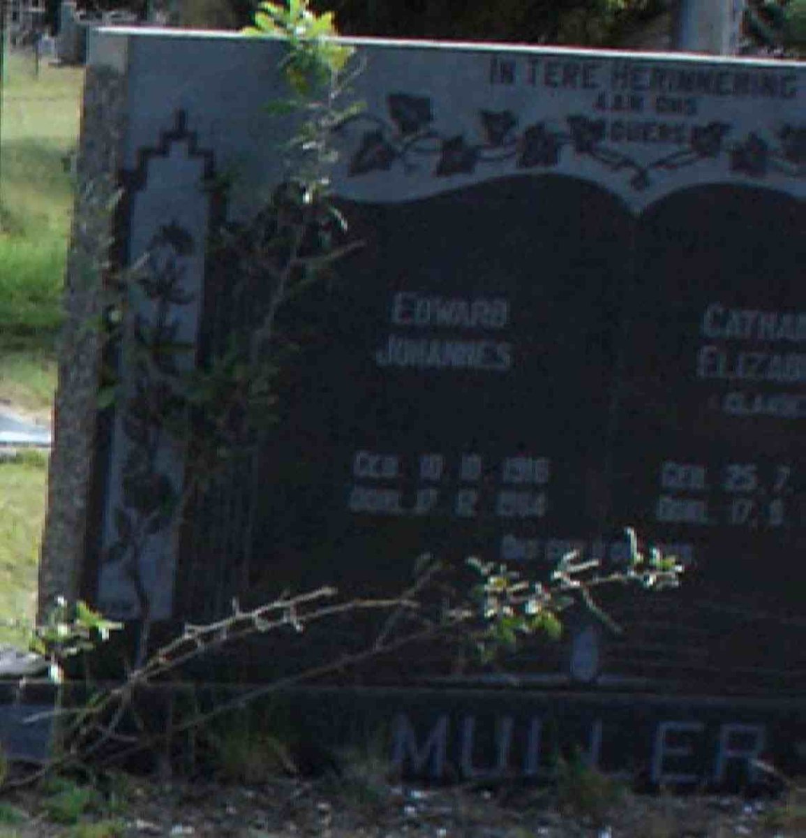 MULLER Edward Johannes 1916-1964 & Catharina Elizabeth CLAASSEN