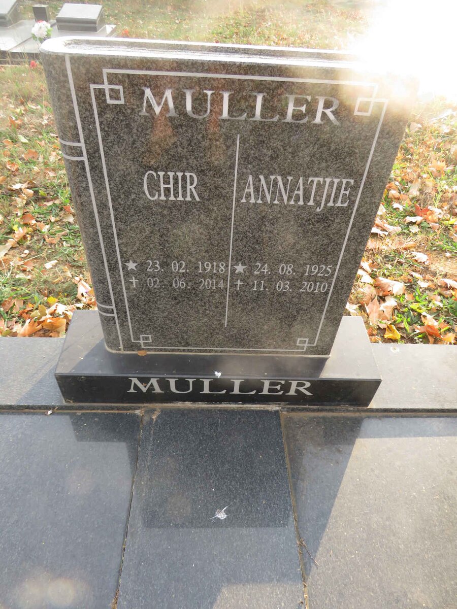 MULLER Chir 1918-2014 & Annatjie 1925-2010