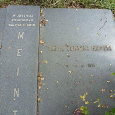 MEINTJES Gerhardus 1893-1981 &amp; Elsjie Johanna Susanna 1895-1984