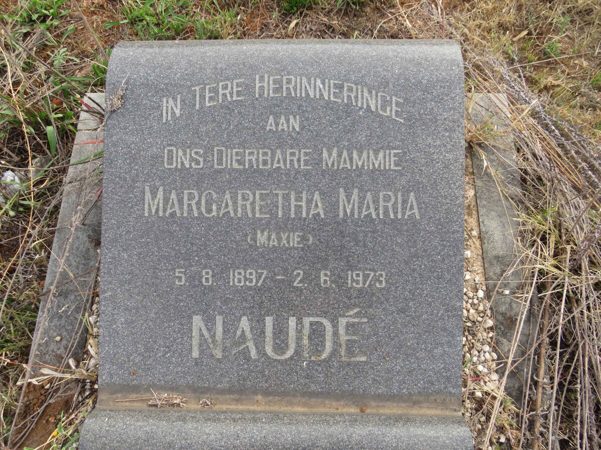 NAUDE Margaretha Maria 1897-1973