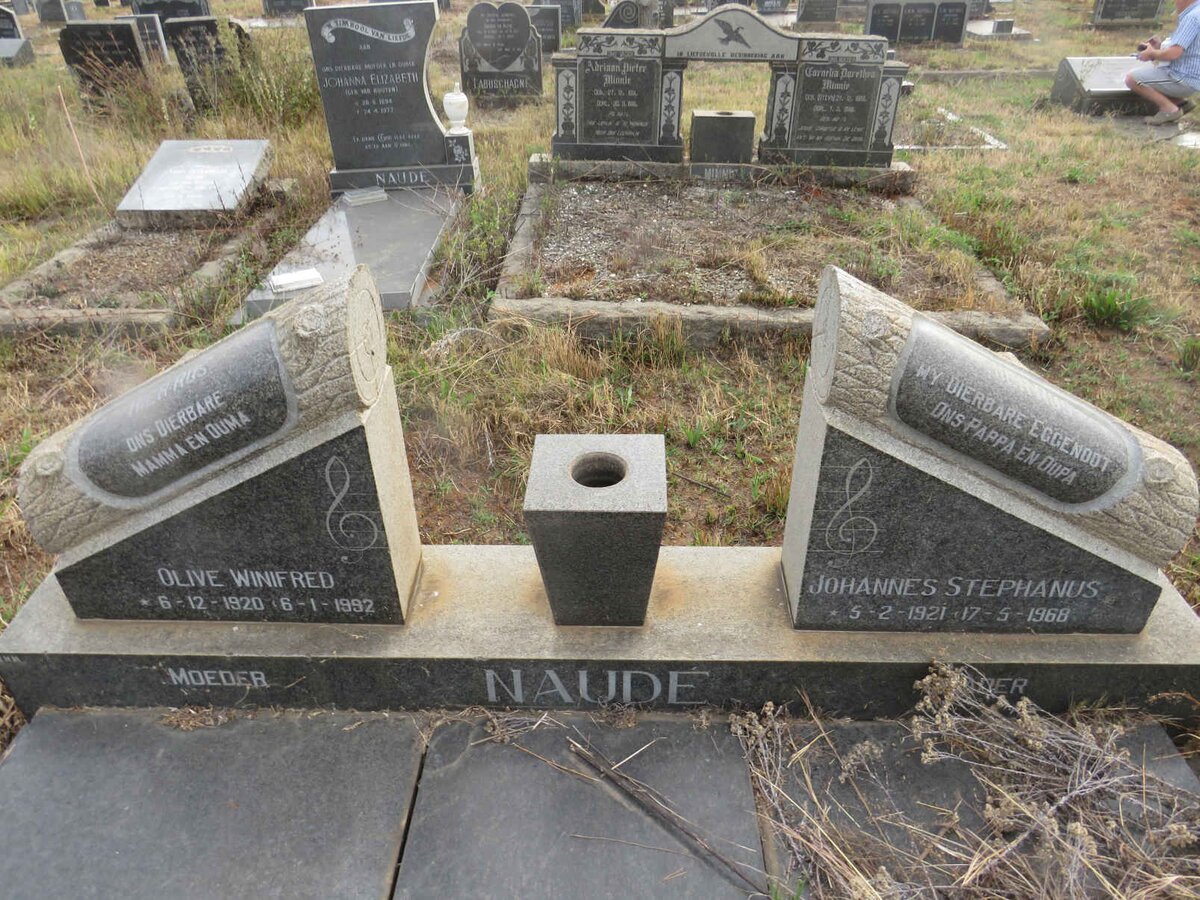 NAUDE Johannes Stephanus 1921-1968 & Olive Winifred 1920-1992