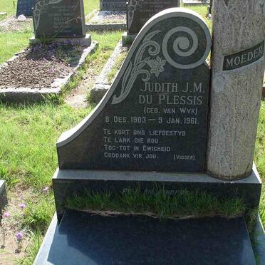 PLESSIS Judith J.M., du nee VAN WYK 1903-1961