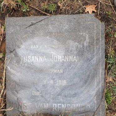 RENSBURG Susanna Johanna, Janse van nee BIERMAN 191?-