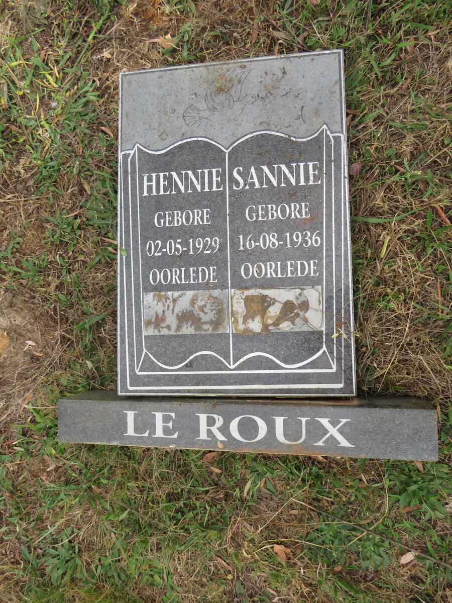 ROUX Hennie, le 1929- & Sannie 1936-