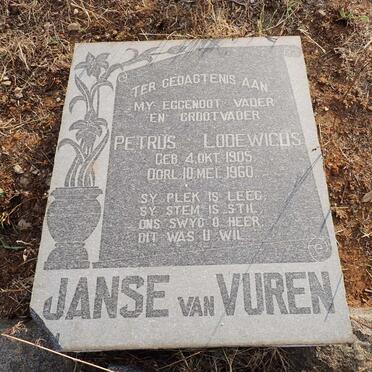 VUREN Petrus Lodewicus, Janse van 1905-1960
