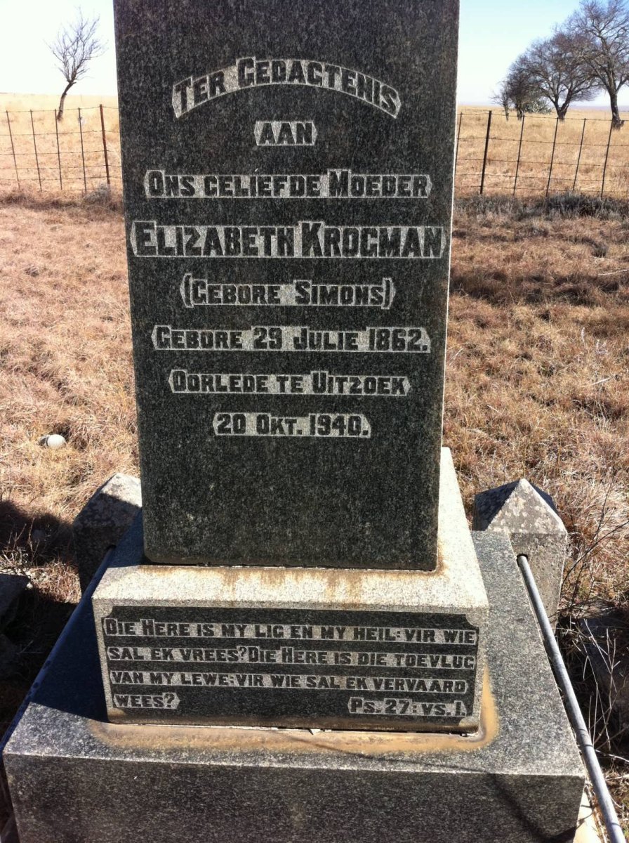 KROGMAN Elizabeth nee SIMONS 1862-1940