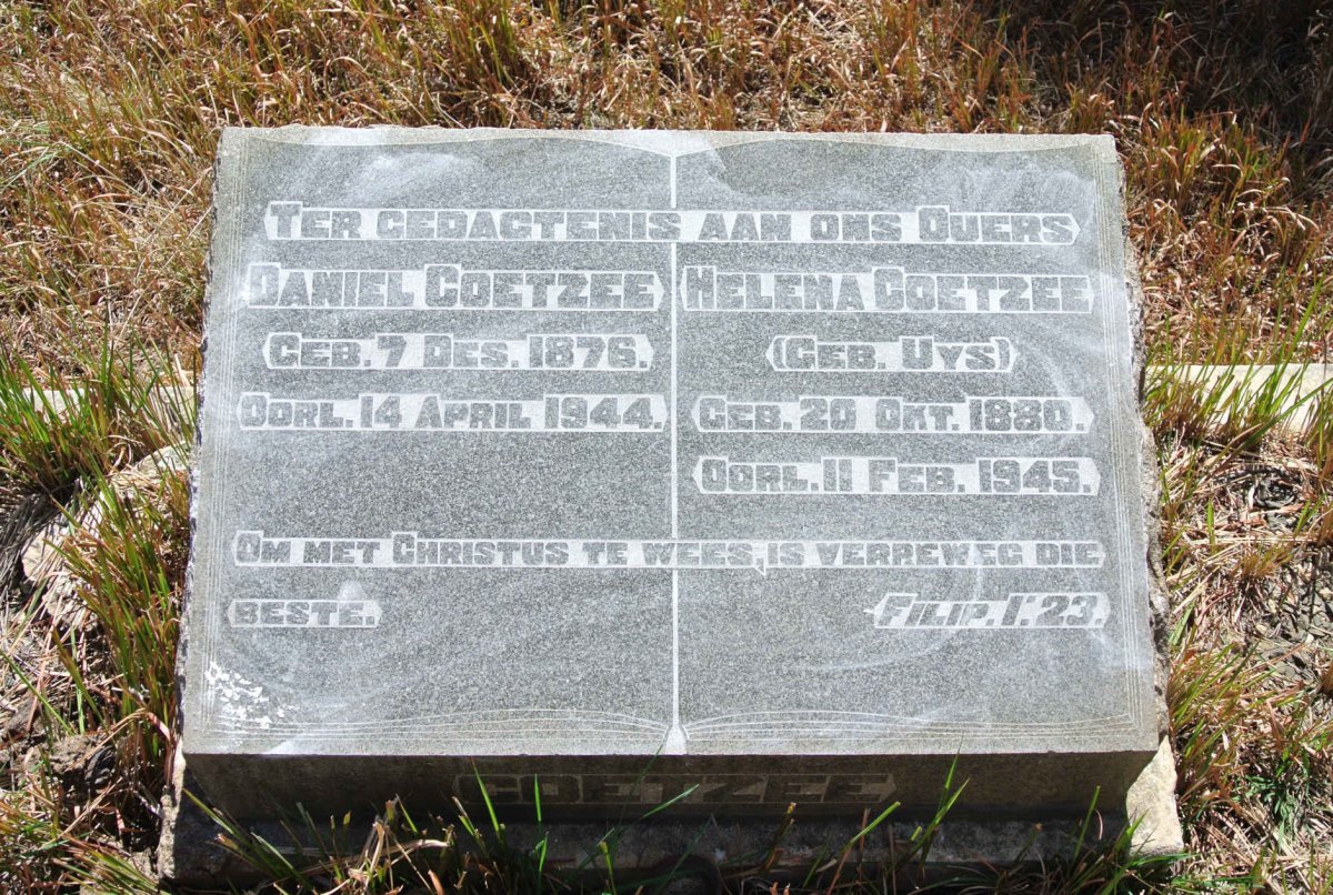 COETZEE Daniel 1876-1944 & Helena UYS 1880-1945