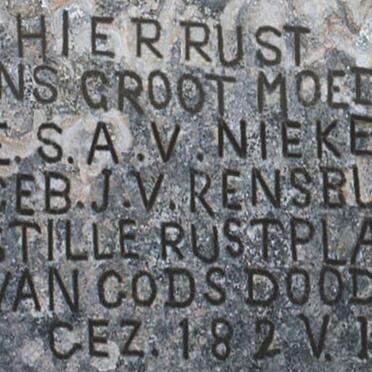 NIEKERK E.S.A., V. nee J.V. RENSBURG 