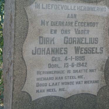 WESSELS Dirk Cornelius Johannes 1895-1942 &amp; Aletta Catharina COETZEE 1904-1977