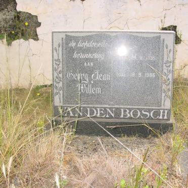 BOSCH Georg Jean Willem, van den 1935-1986