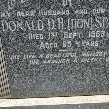 SPARKS Donald D.H. -1963 &amp; Gladys May 1903-1982