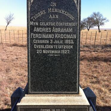 KROGMAN Andries Abraham Ferdinand 1853-1927