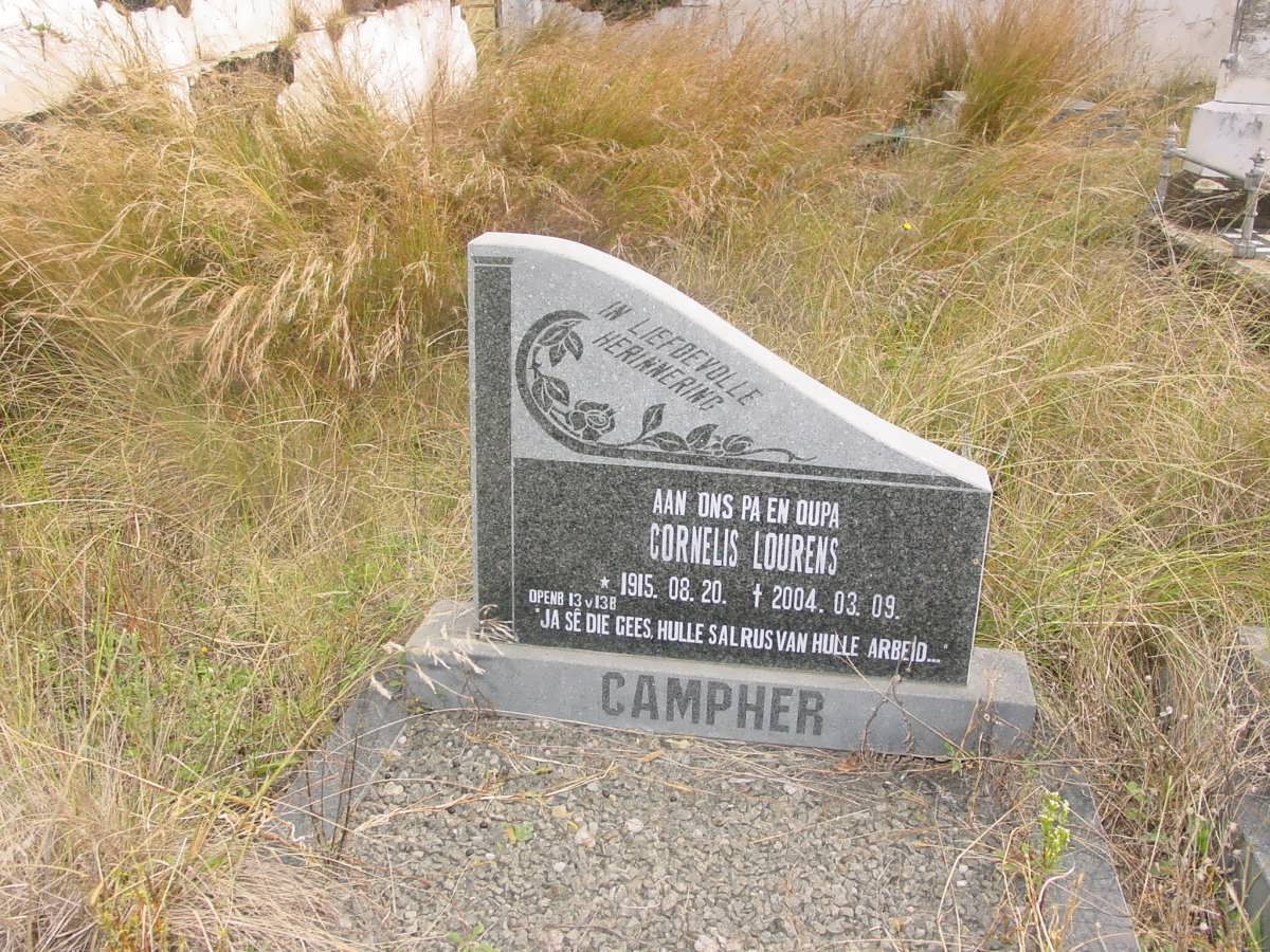 CAMPHER Cornelis Lourens 1915-2004