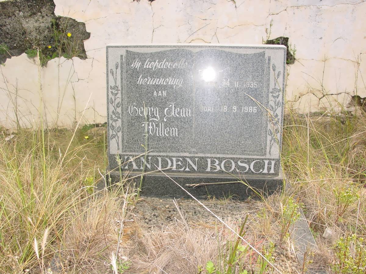 BOSCH Georg Jean Willem, van den 1935-1986