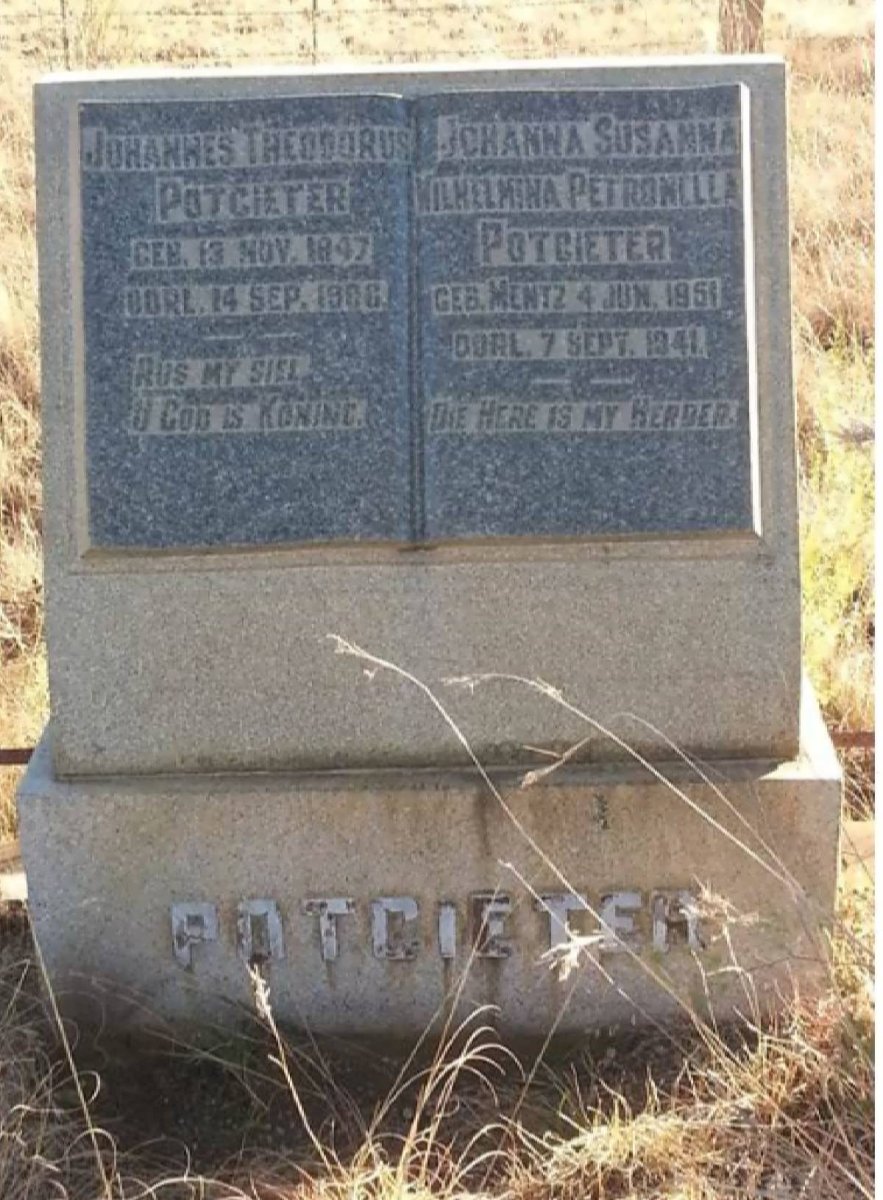 POTGIETER Johannes Theodorus 1847-1908 &amp; Johanna Susanna Wilhelmina Petronella MENTZ 1851-1941