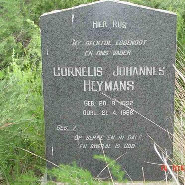 HEYMANS Cornelis Johannes 1892-1968