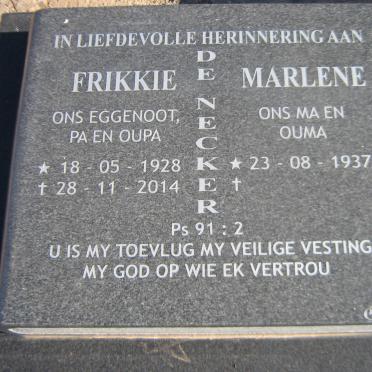 NECKER Frikkie, de 1928-2014 &amp; Marlene 1937-