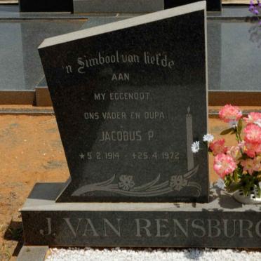 RENSBURG Jacobus P., Janse van 1914-1972
