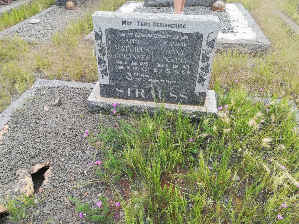 STRAUSS Mattheus Johannes 1895-1957 & Anna Jacoba 1901-1988