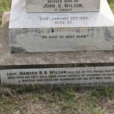 WILSON Hamish B.B.-1918 :: WILSON Donald R. -1918 :: WILSON Frances -1902