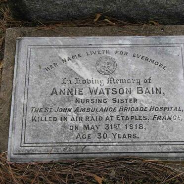 BAIN Annie Watson -1918
