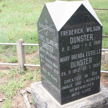 DUNSTER Frederick Wilson 1910-1991 &amp; Mary Brenda Estelle 1912-1997