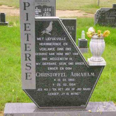 PIETERSE Christoffel Abraham 1965-1994