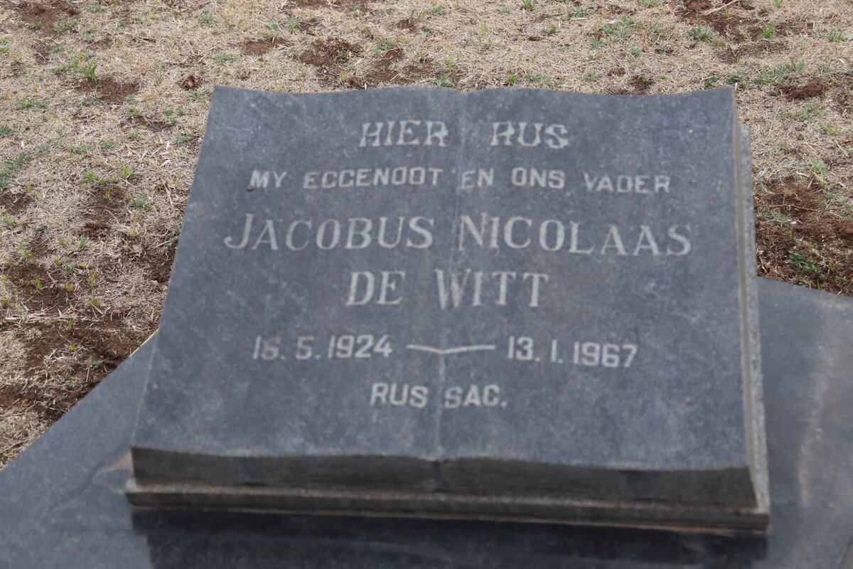 WITT Jacobus Nicolaas, de 1924-1967