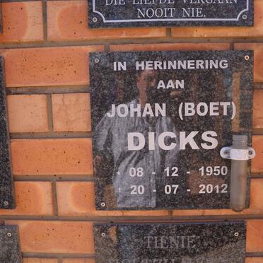 DICKS Johan 1950-2012