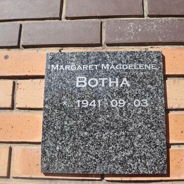 BOTHA Margaret Magdelene 1941-