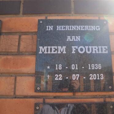 FOURIE Miem 1936-2013