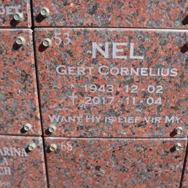 NEL Gert Cornelius 1943-2017