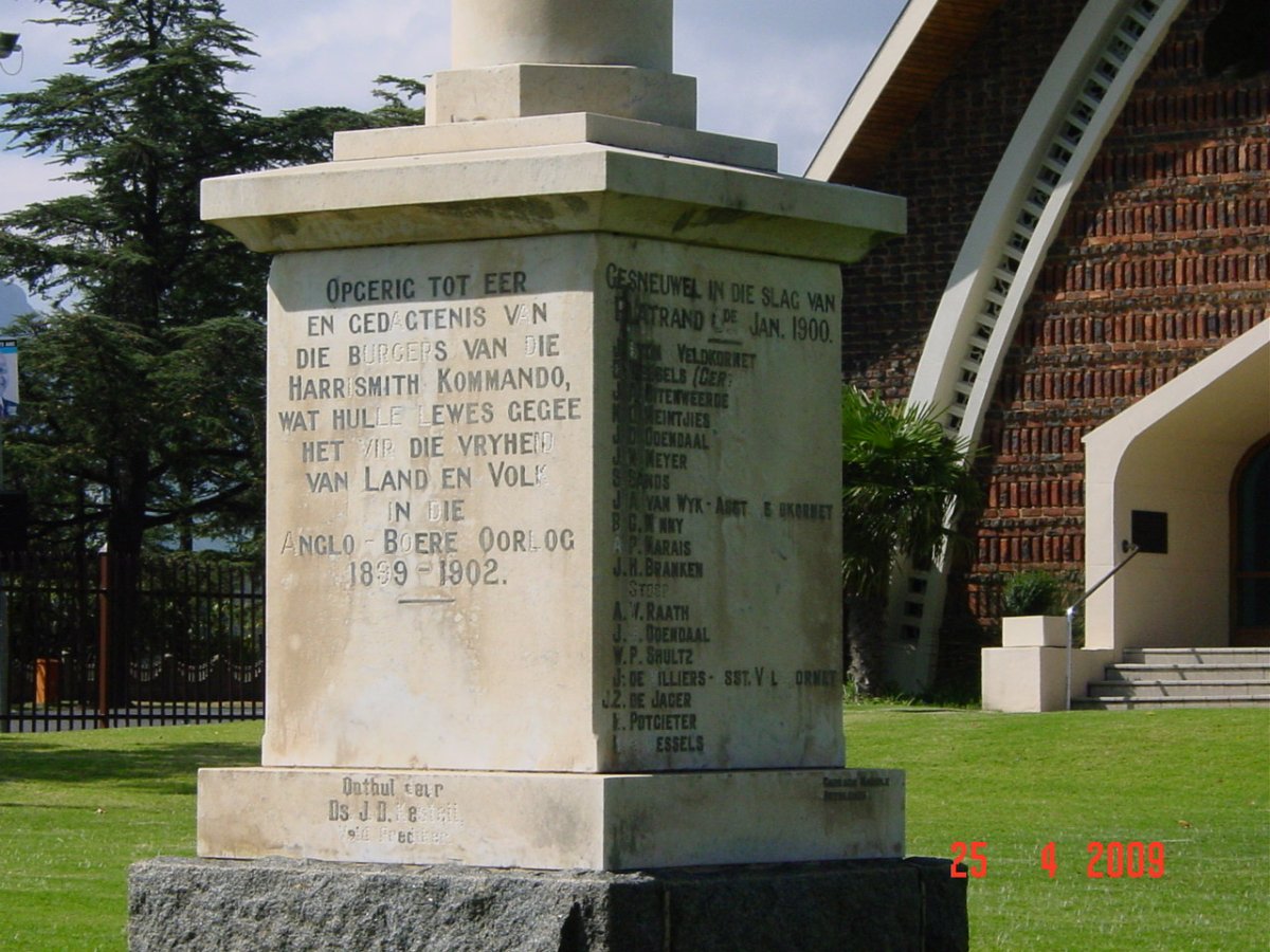 3. Plaque for soldiers who died "In die slag van Platrand" Januarie 1900